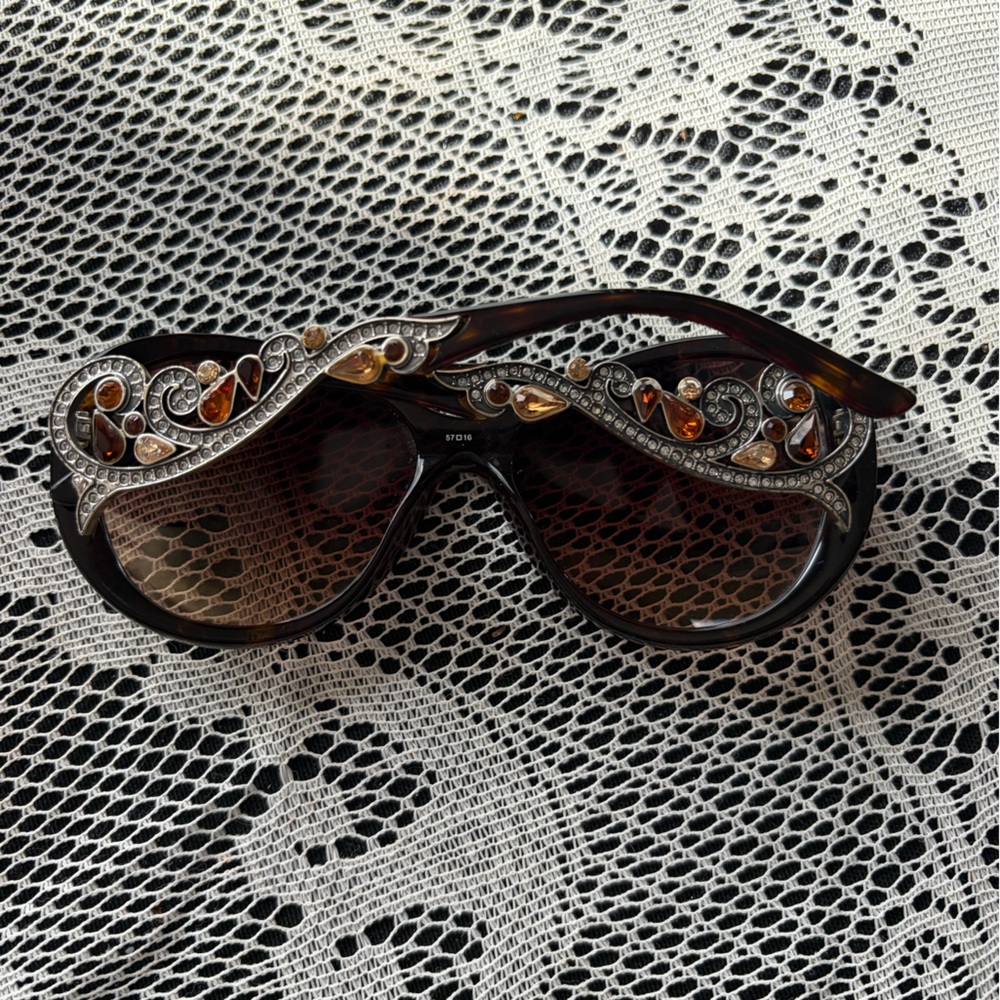 Brighton Brown Tortoiseshell Oversized Women's Sunglasses - Picture 3 of 4